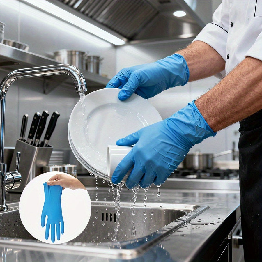 GTT Disposable Nitrile Gloves 6mil Latex-Free Waterproof Ambidextrous