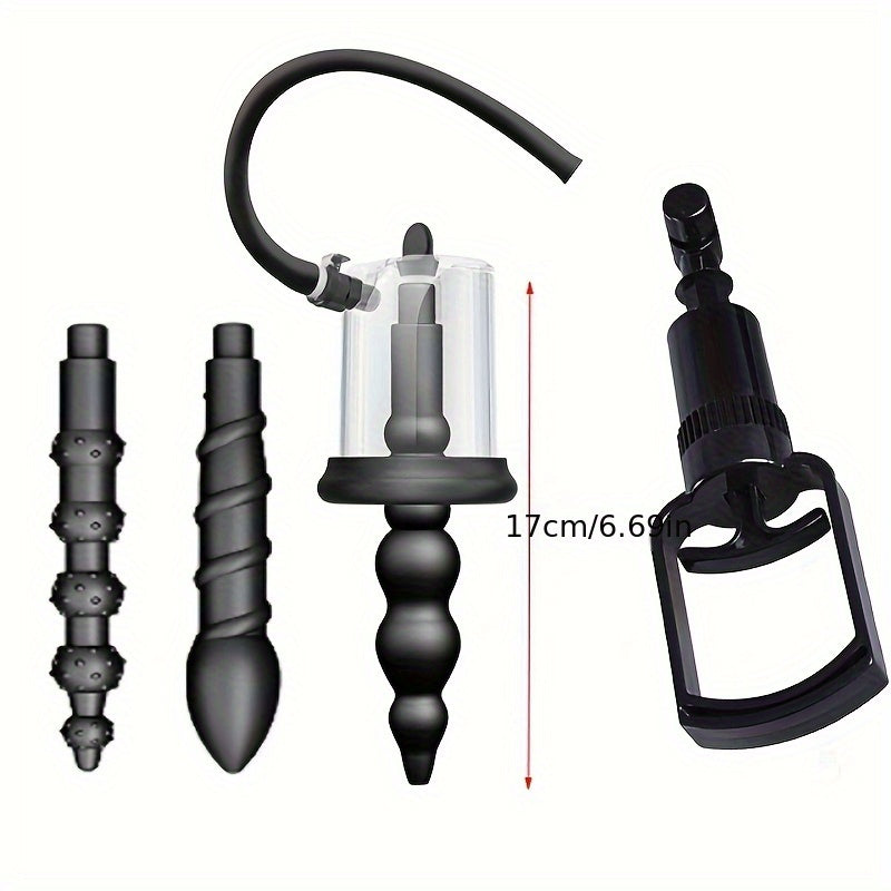 Inflatable Anal Plug Vacuum Pump Prostate Massager Kit