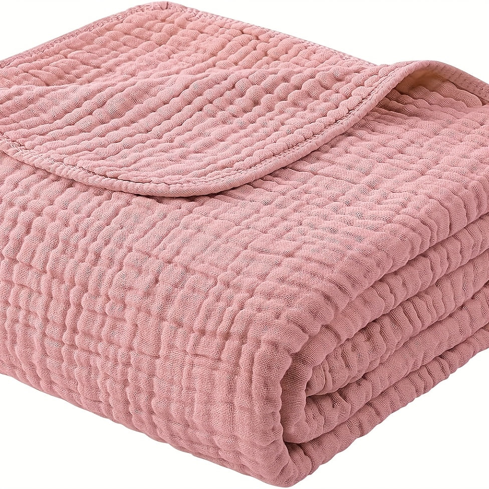 LOOXII 6-Layer Cotton Muslin Blanket All-Season Breathable Comfort