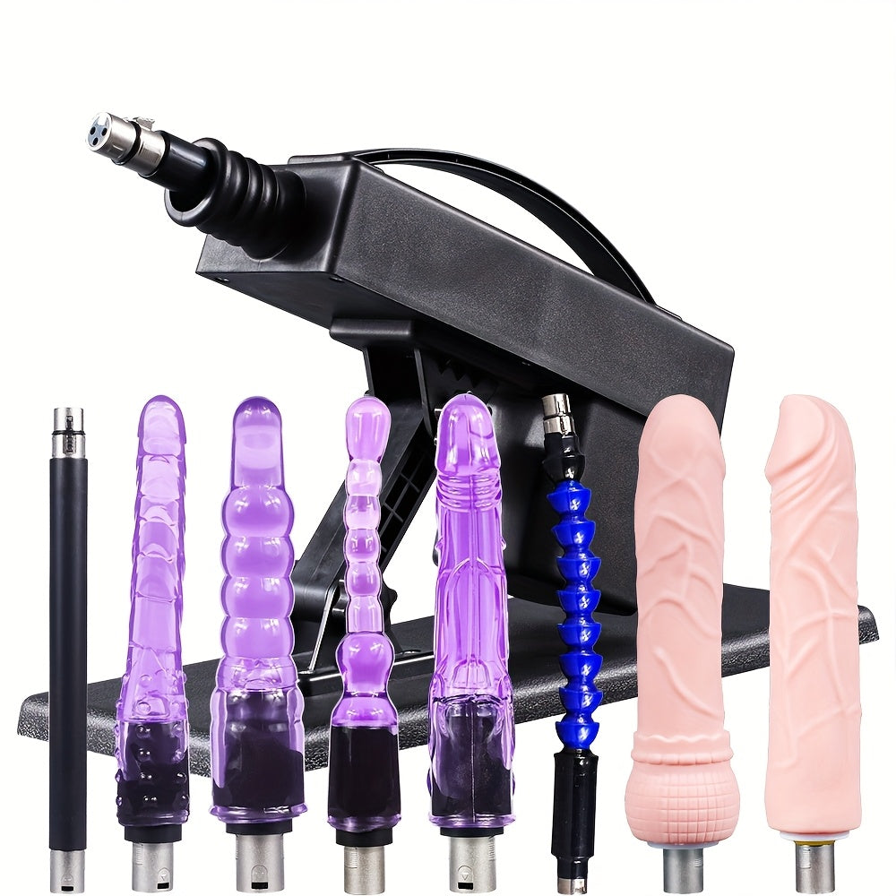 Automatic Sex Machine With Realistic Dildo And 8 Accessories