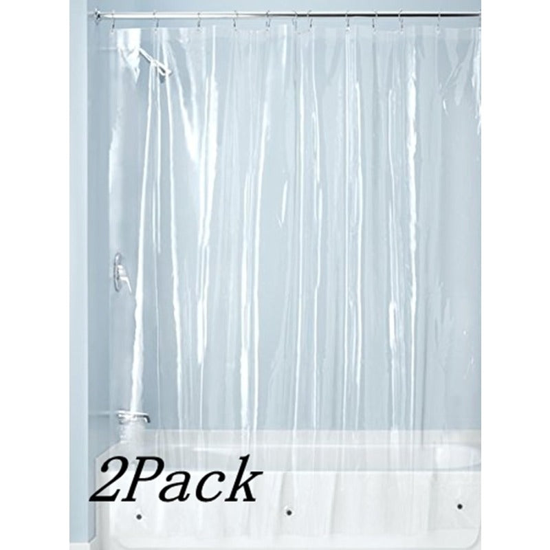 Pack Of 2 PEVA 4G Shower Curtain Liners Machine Washable