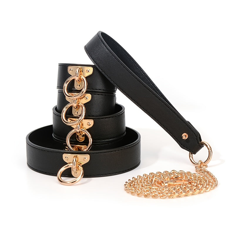 Punk Style Bondage Set With Cat Ear Mask And Cuffs