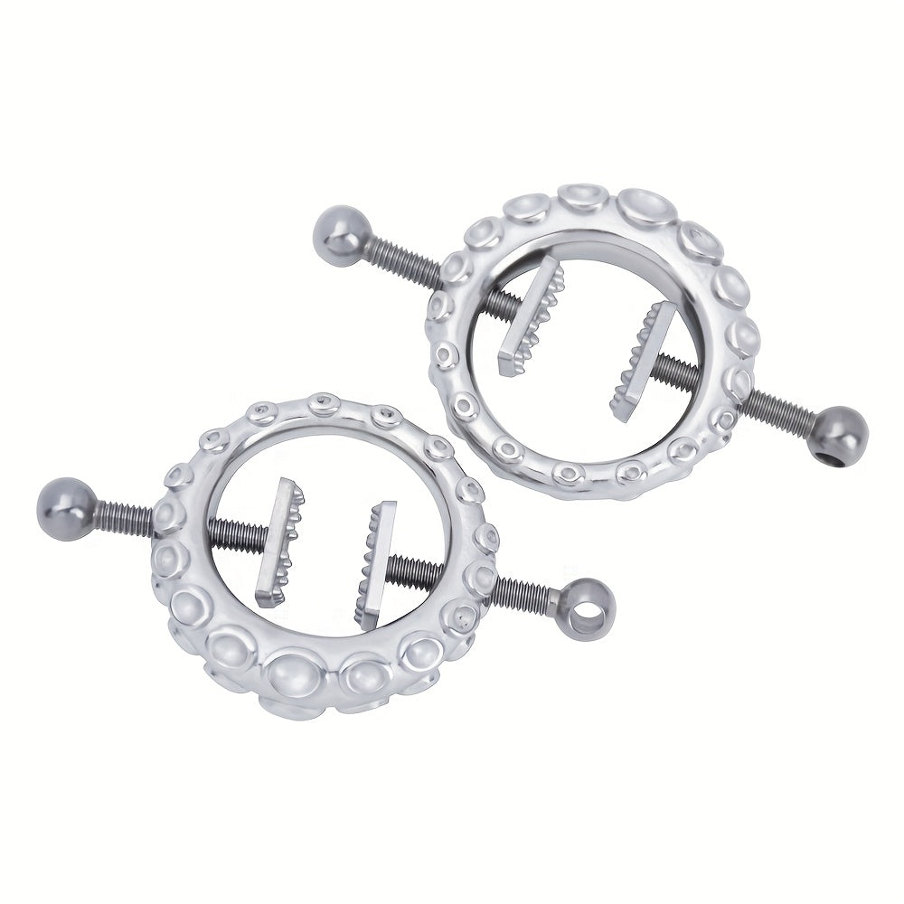 1 Stainless Steel Nipple Clamp with Floral Design Women's Breast Stimulation Toy Spiked Nipple Rubbing Decorative Metal Chest Chain Couples BDSM Alternative Sex Toy, Erotic Toy, Bdsm Accessory, Edgy Fashion, Highquality Steel