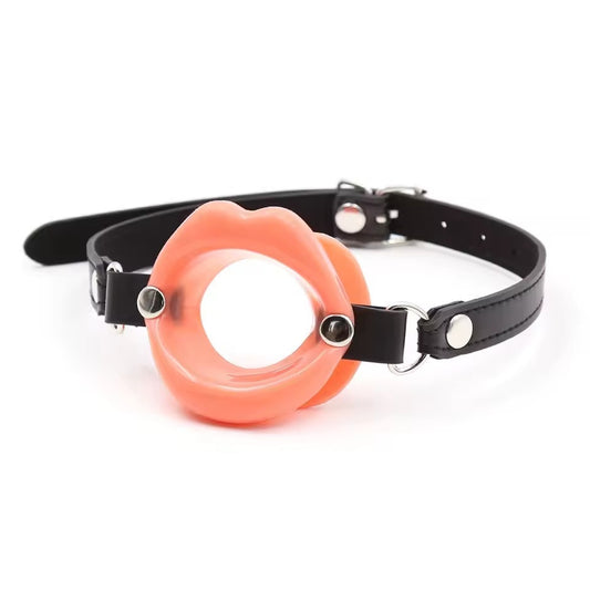 Silicone Ball Gag With Leather Restraints For BDSM Play