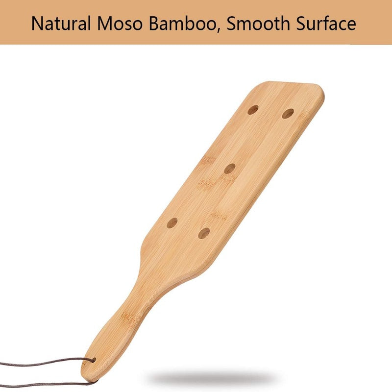 14inch Bamboo Paddle for Adult BDSM Sex Play with 5 Holes, Bdsm Accessories, Erotic Play, Smooth Finish, Sleek Design, Durable Material, Lightweight Construction, Erotic Tool
