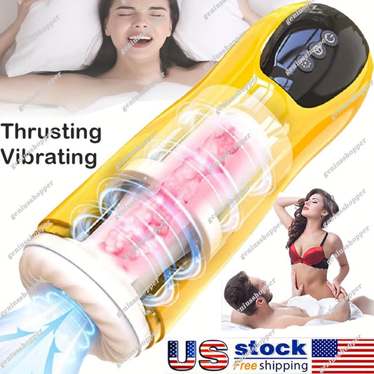 Automatic Dual Motor Silicone Male Masturbator With 7 Modes