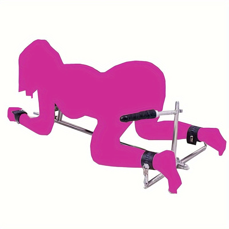 Stainless Steel BDSM Bondage Set With Cuffs Collar Rack