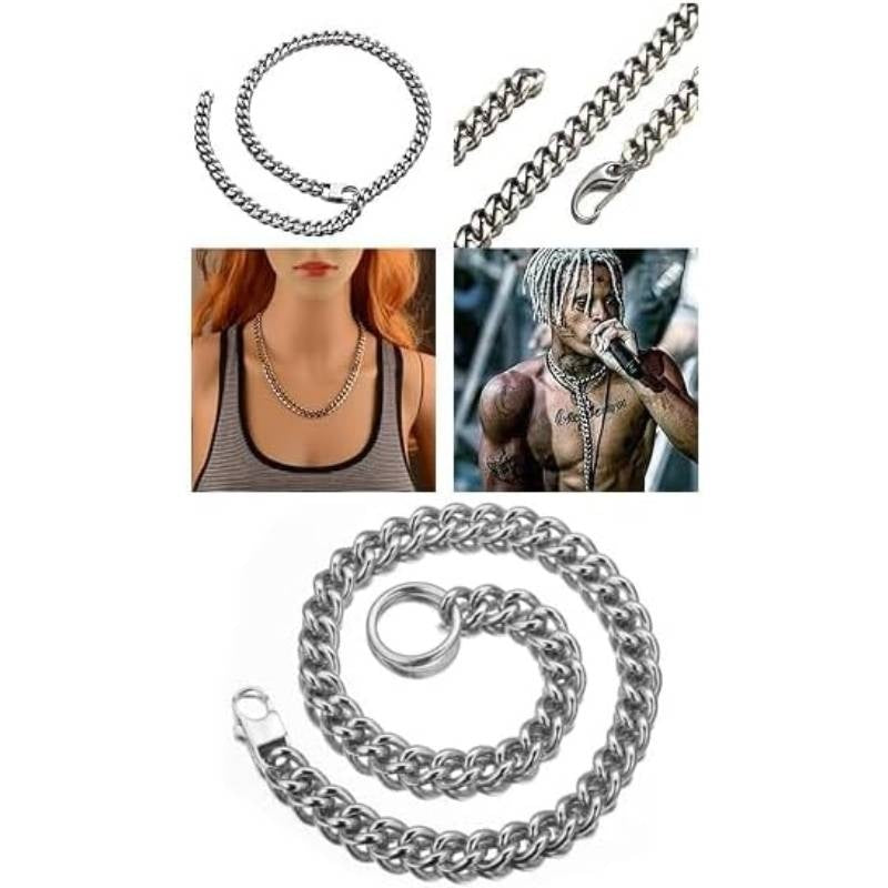 SM Collar And Leash With Chain For Bondage Restraints