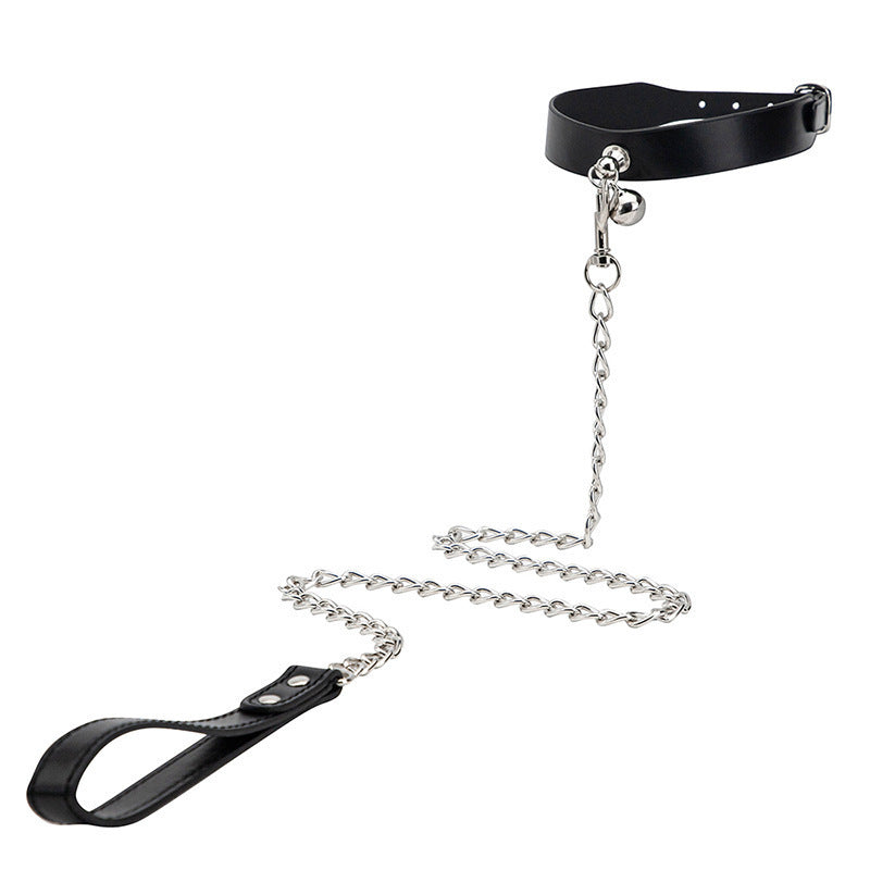 Men's Gothic Leatherlike Punk Collar With Detachable Chain Links