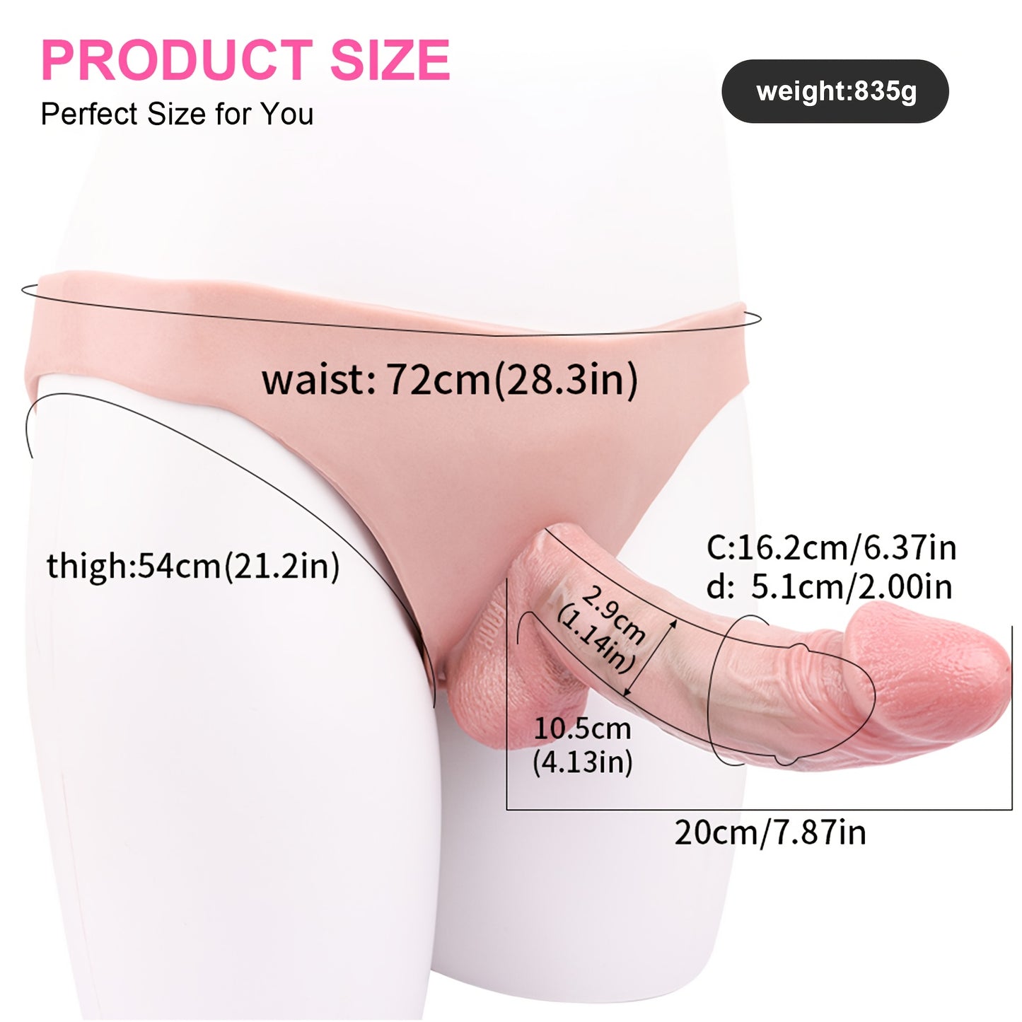 Silicone Strap On Penis Sleeve Harness With Realistic Dildo For Couples