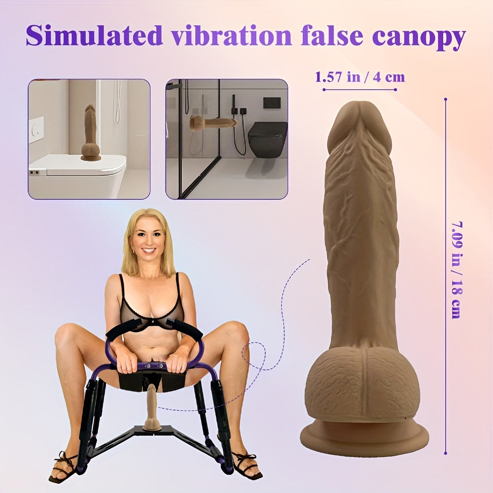 Adjustable Height Multi Functional Sex Chair With Dildo Set