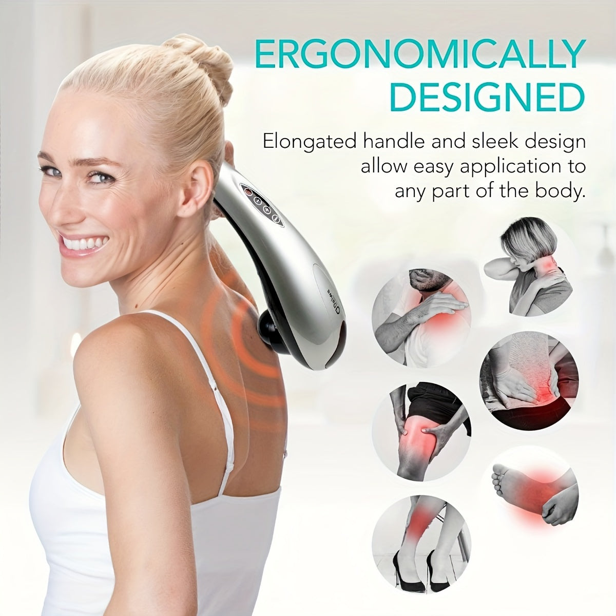 Portable Electric Wand With 6 Heads And 15 Intensity Levels