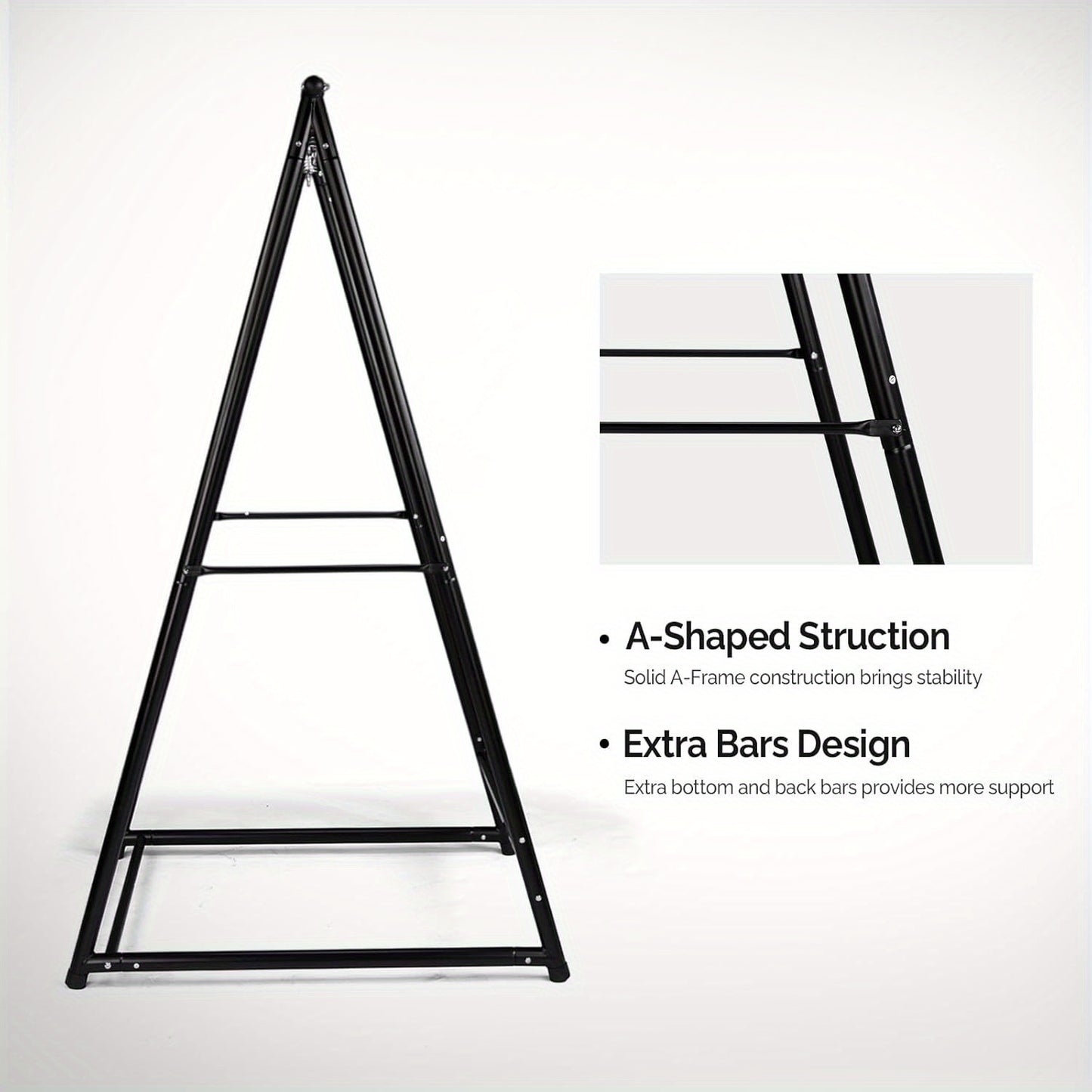 Heavy Duty Steel Hammock Stand, 660 LB Capacity with Stable Construction, Weather-Resistant for Outdoor, Patio, Garden, Balcony (Only Stand)