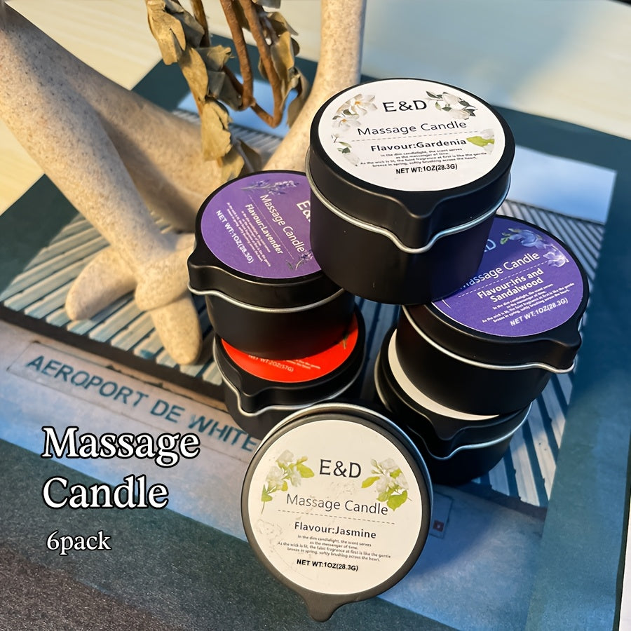 EVODUCK Massage Candles 6pc Essential Oils Set