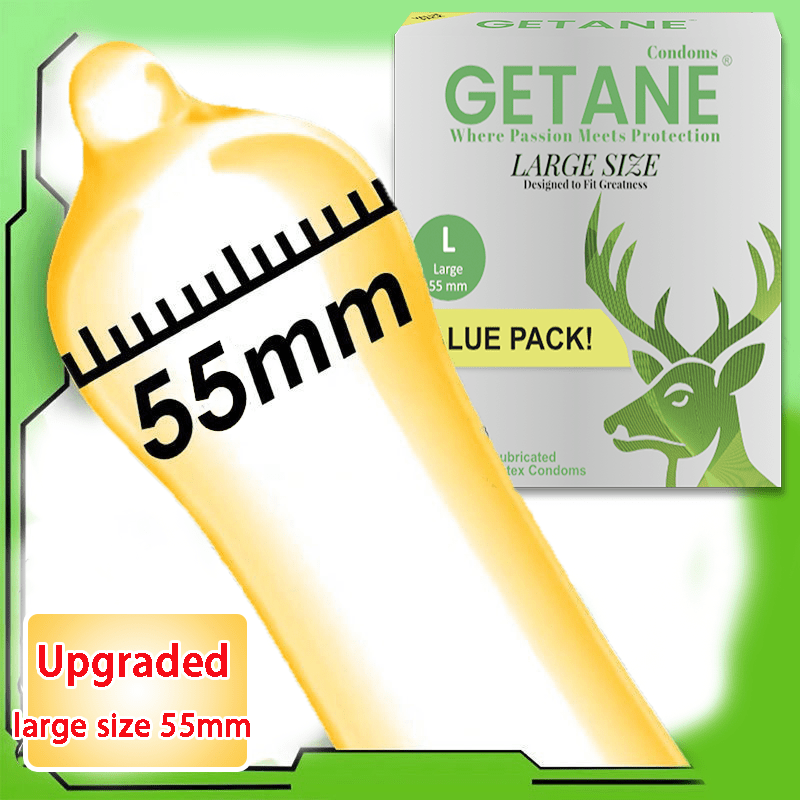 GETANE 72pc Super Smooth Natural Latex Condoms With Lubrication