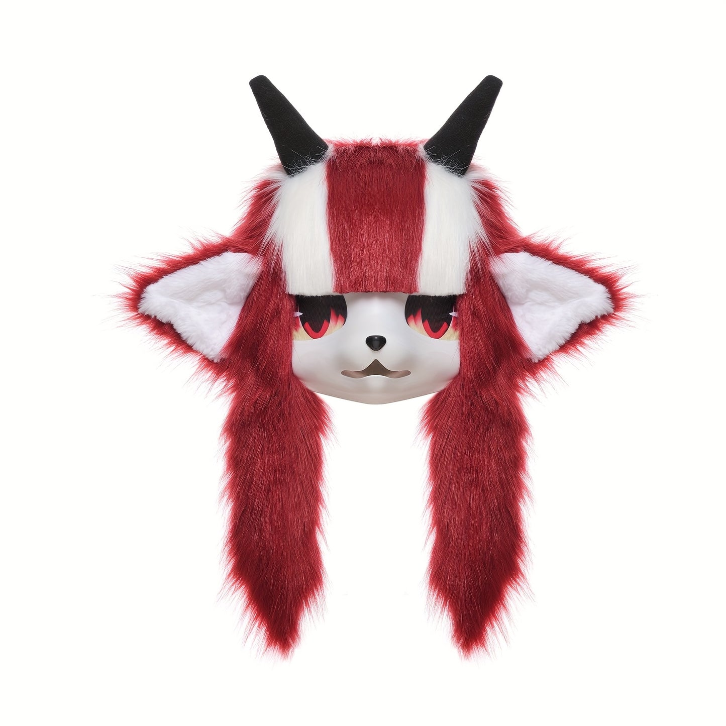 SERENEWINTER Handmade Furry Horn Mask And Beast Costume For Cosplay