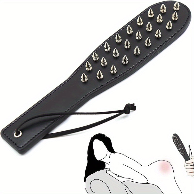 Paddle Leather Short for Adult Play & Horse Training( Extreme Studded) Spiked Slap for Couples( Flirting Supplies)