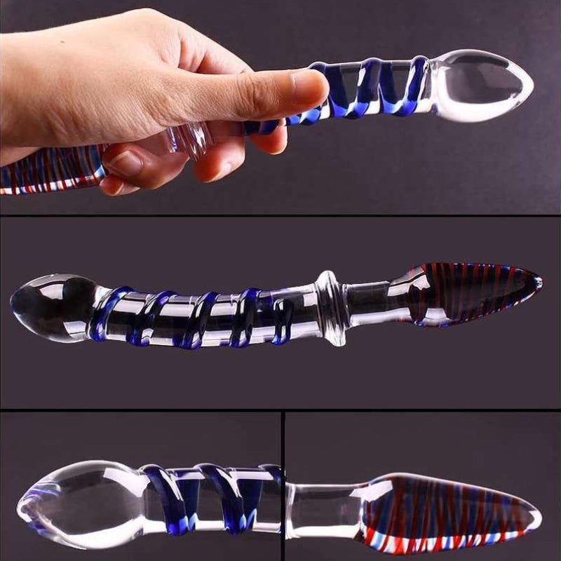 Crystal Dildo and Double-Ended Wand for Anal Pleasure