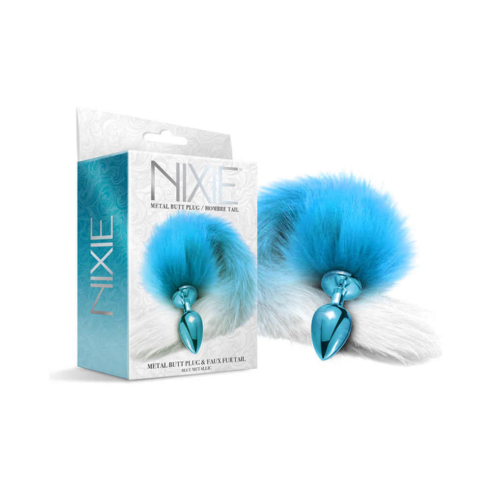 Nixie Metal Butt Plug With Ombre Tail Premium Aluminum Alloy