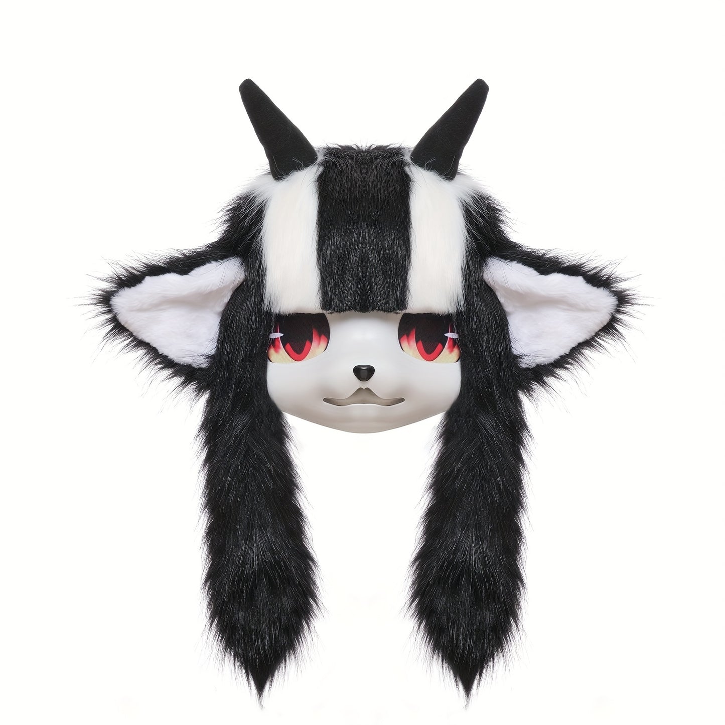 SERENEWINTER Handmade Furry Horn Mask And Beast Costume For Cosplay