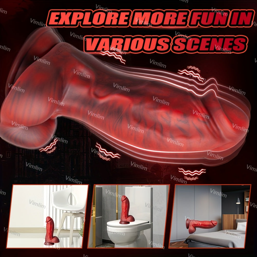 Realistic Monster Dildo Vibrator Liquid Silicone With 8 Vibration Modes