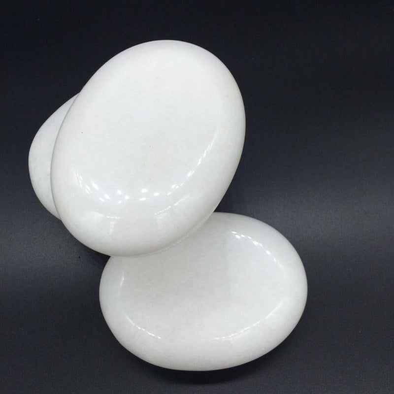 4pc Handcrafted Marble Cold Stone Massage Set For Spa Use