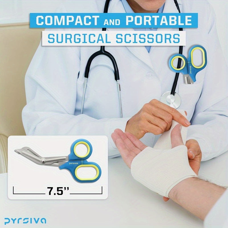 Glow-In-The-Dark Medical Shears Trauma Scissors With Rubberized Handle