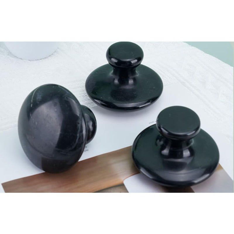Mushroom Shaped Massage Stones Natural Bian Stone For Spa Therapy