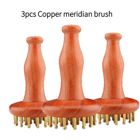 Meridian Brass Massage Brush For Back And Body Personal Care