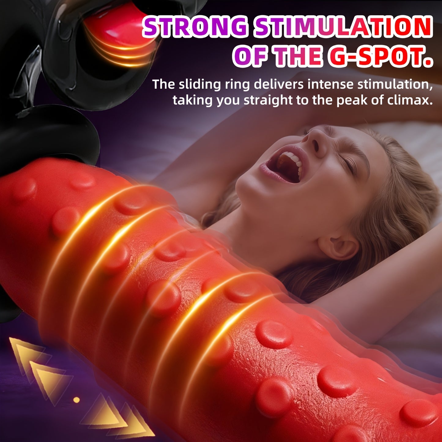 LSHE 3 In 1 Rabbit Vibrator Dildo Silicone USB Rechargeable