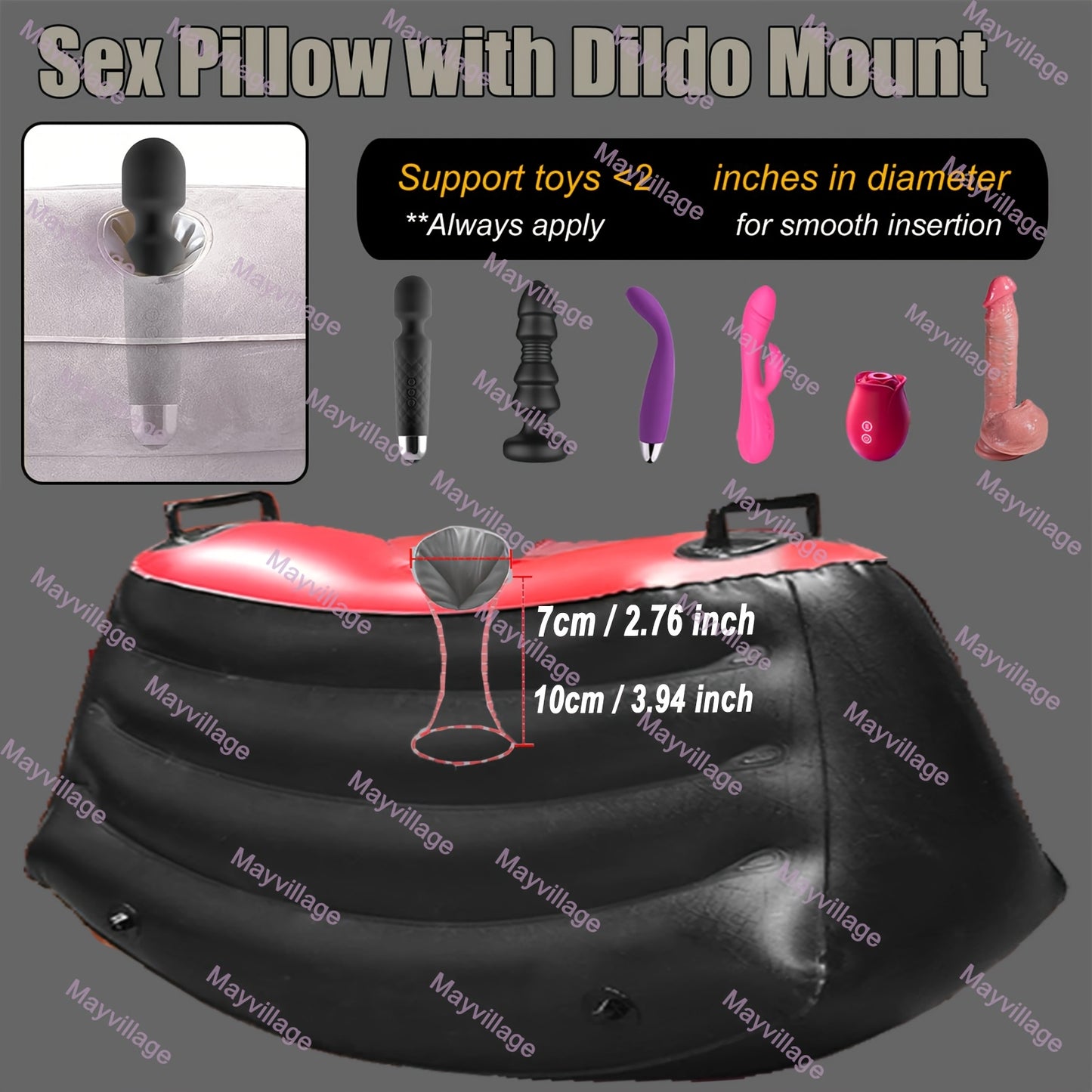 Inflatable Sex Chair For BDSM Positions With Toy Mount