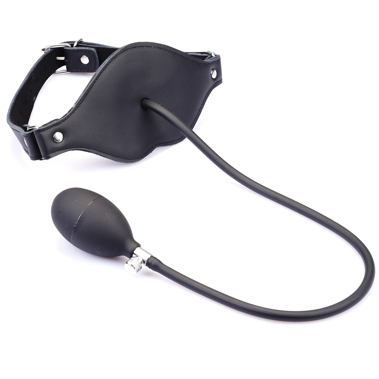 Inflatable Ball Gag With PU Straps For BDSM Bondage Play
