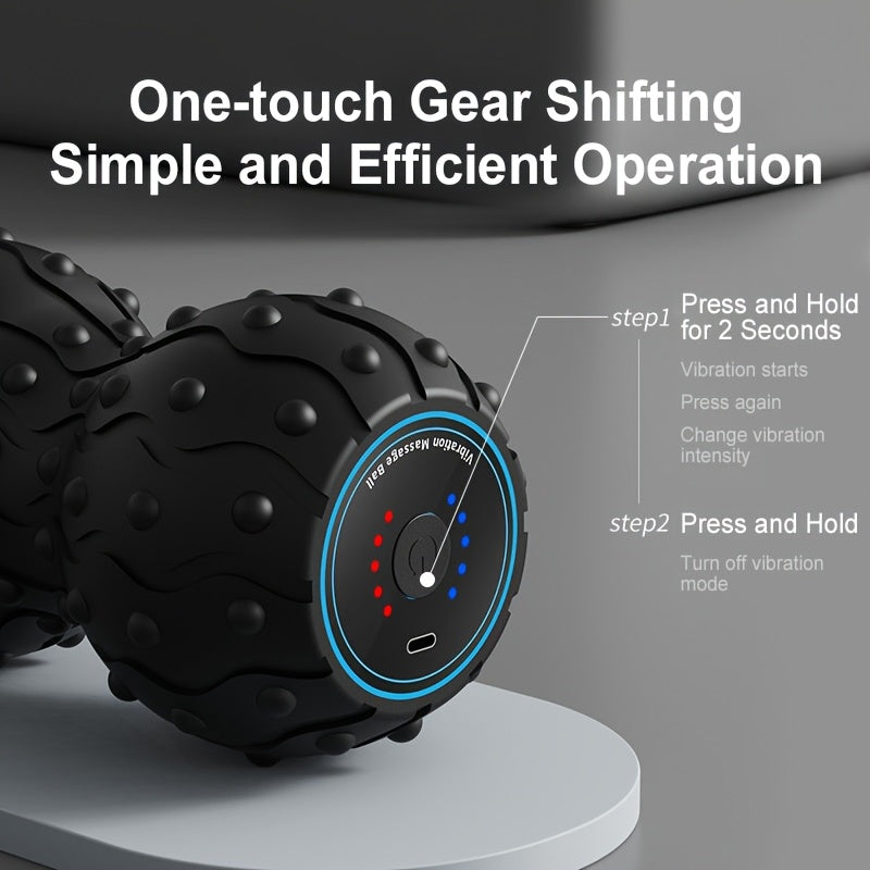 Portable Rechargeable Peanut Shaped Massager Ball With Vibration