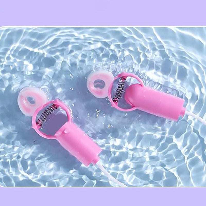 BDSM Adjustable Vibrating Nipple Clamps Nipple Toys with USB Control Nipple Vibrator Couples Women Sex Toys Breast Stimulator( Dark Pink)