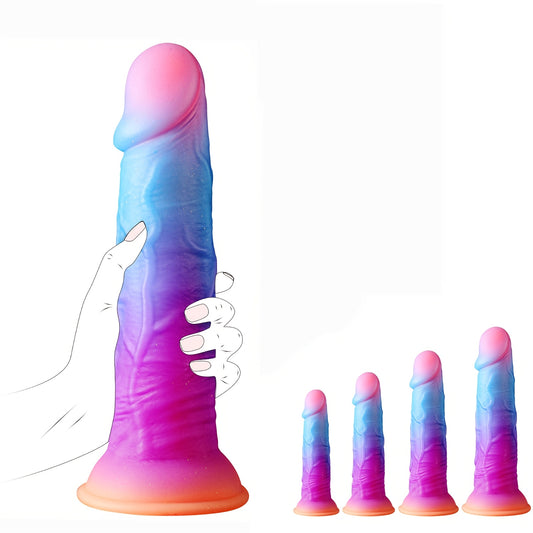 LSHE Liquid Silicone Dildo With Suction Cup For Deep Penetration