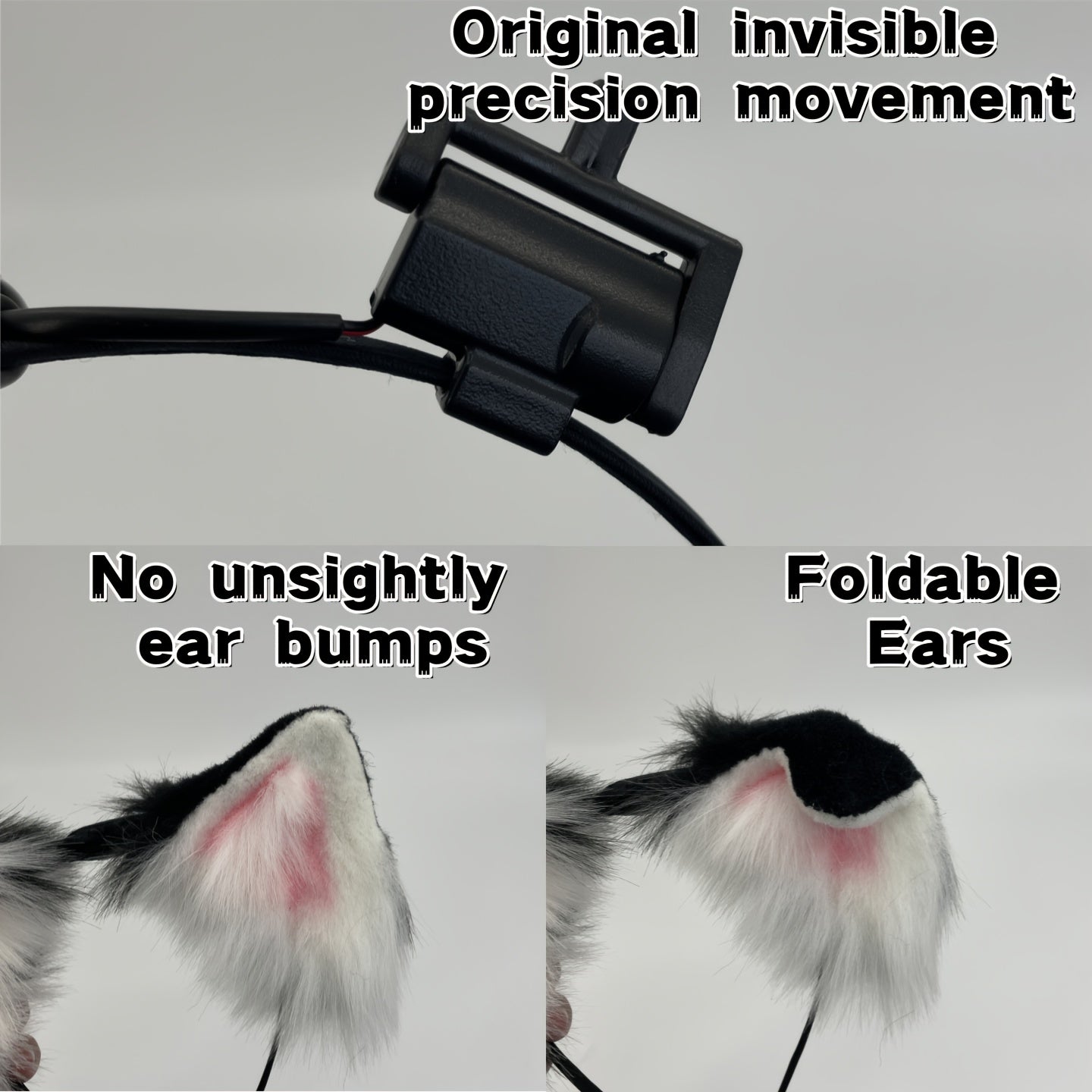 Automatic Touch-Responsive Animal Ear Headband With Detachable Ears