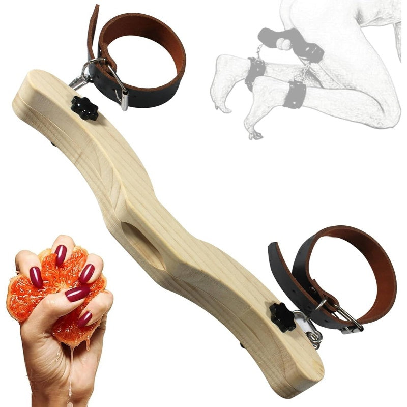 Wooden Scrotal Restraints for BDSM Bondage and Punishment