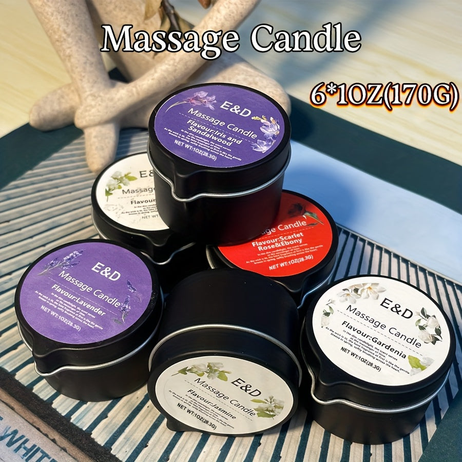 EVODUCK Massage Candles 6pc Essential Oils Set