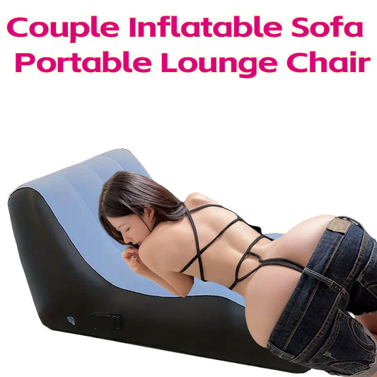 Inflatable Couple Sofa Bench Portable Body Pillow Toy