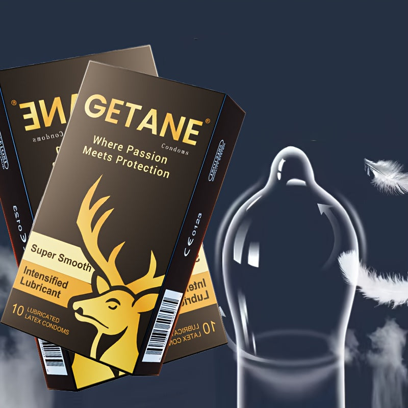 Getane Premium UltraThin Ribbed Latex Condoms For Comfort And Protection