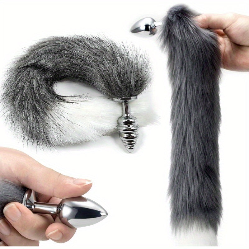 Dura Tail Anal Plug With 3 Interchangeable Metal Inserts