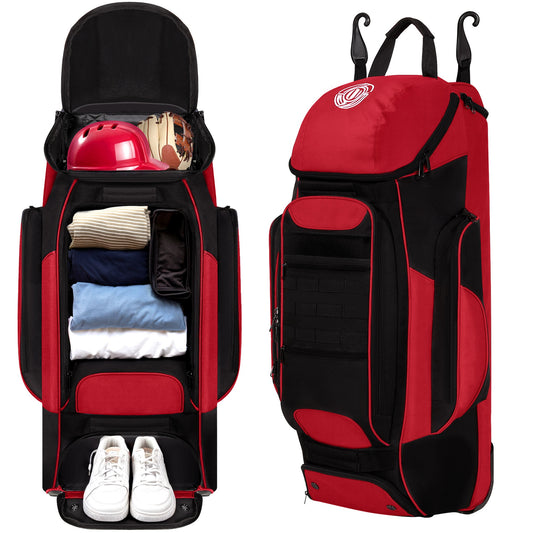 SHOPSOURCE Portable Baseball Equipment Bag with Backboard Support