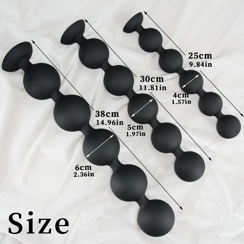 Silicone Anal Beads Prostate G-Spot Stimulator With Pull Ring