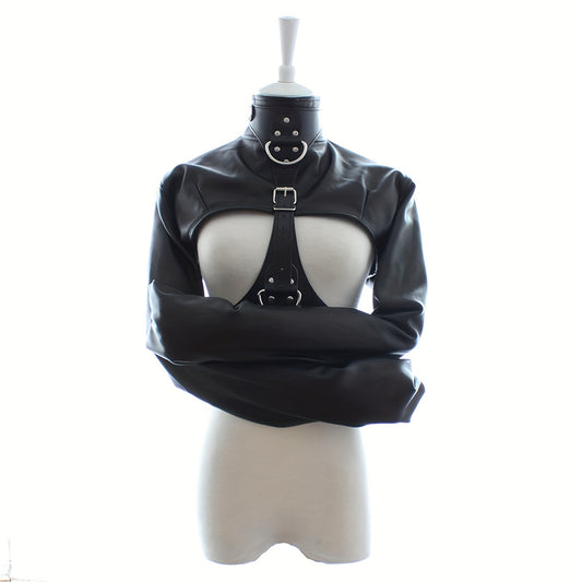 Leather Bondage Arm Sleeve Corset For Couples BDSM Costume
