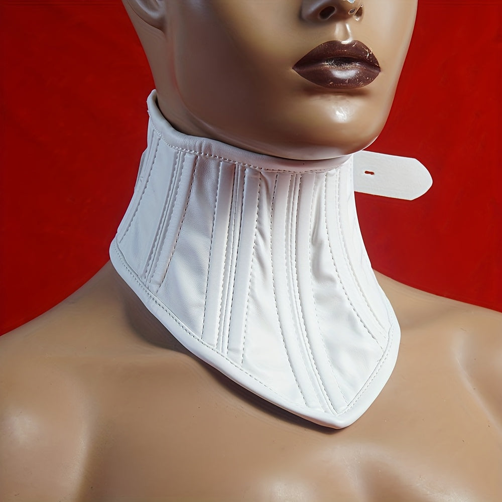 Gothic Elegance PU Leather Collar Necklace for Steampunk Cosplay