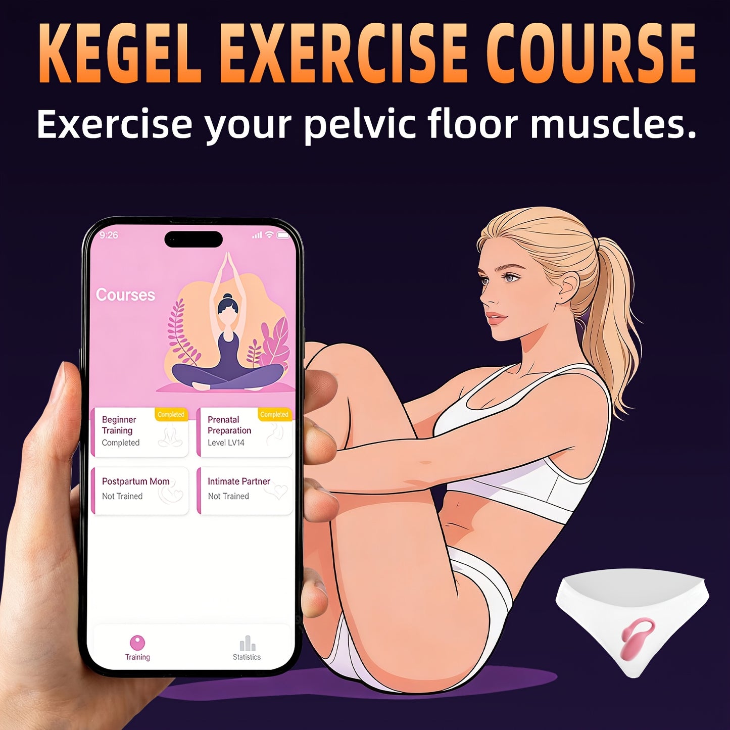 LSHE Smart Kegel Exerciser With Pressure Sensor And App Remote