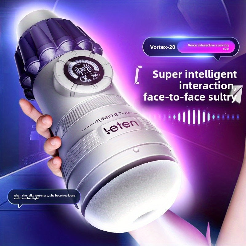 20 Interactive Hyper Vortex Deep Throat Masturbator For Men