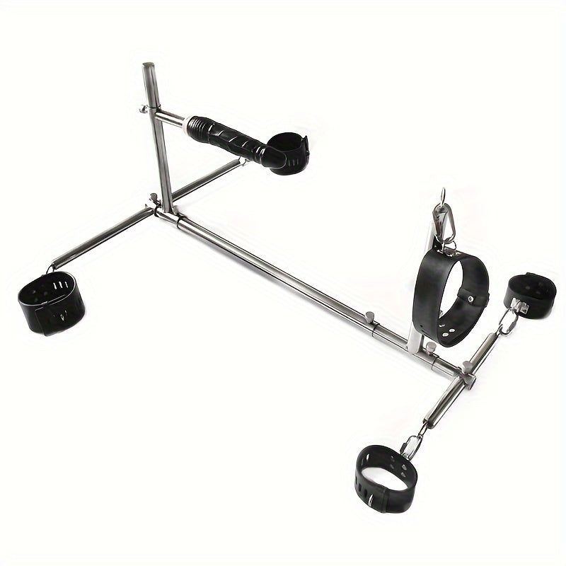 Stainless Steel BDSM Bondage Set With Cuffs Collar Rack