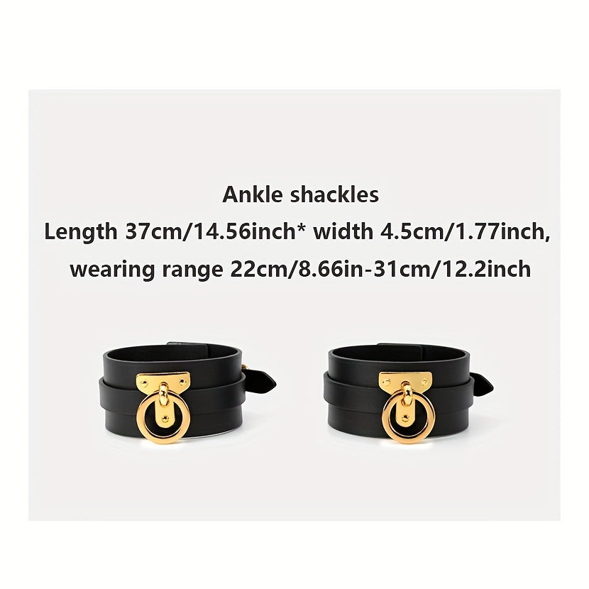 Metal Leg Spreader Bondage Tool With Adjustable Cross Buckle BDSM