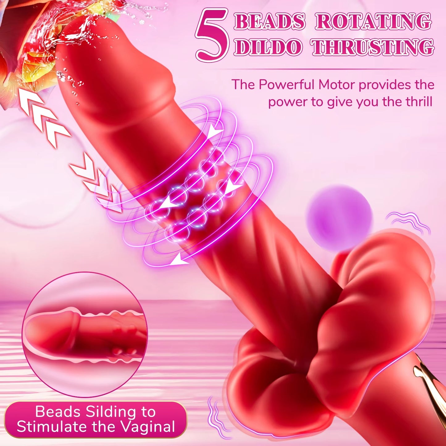 Toendi G Spot Rose Vibrator With 10 Vibration Modes